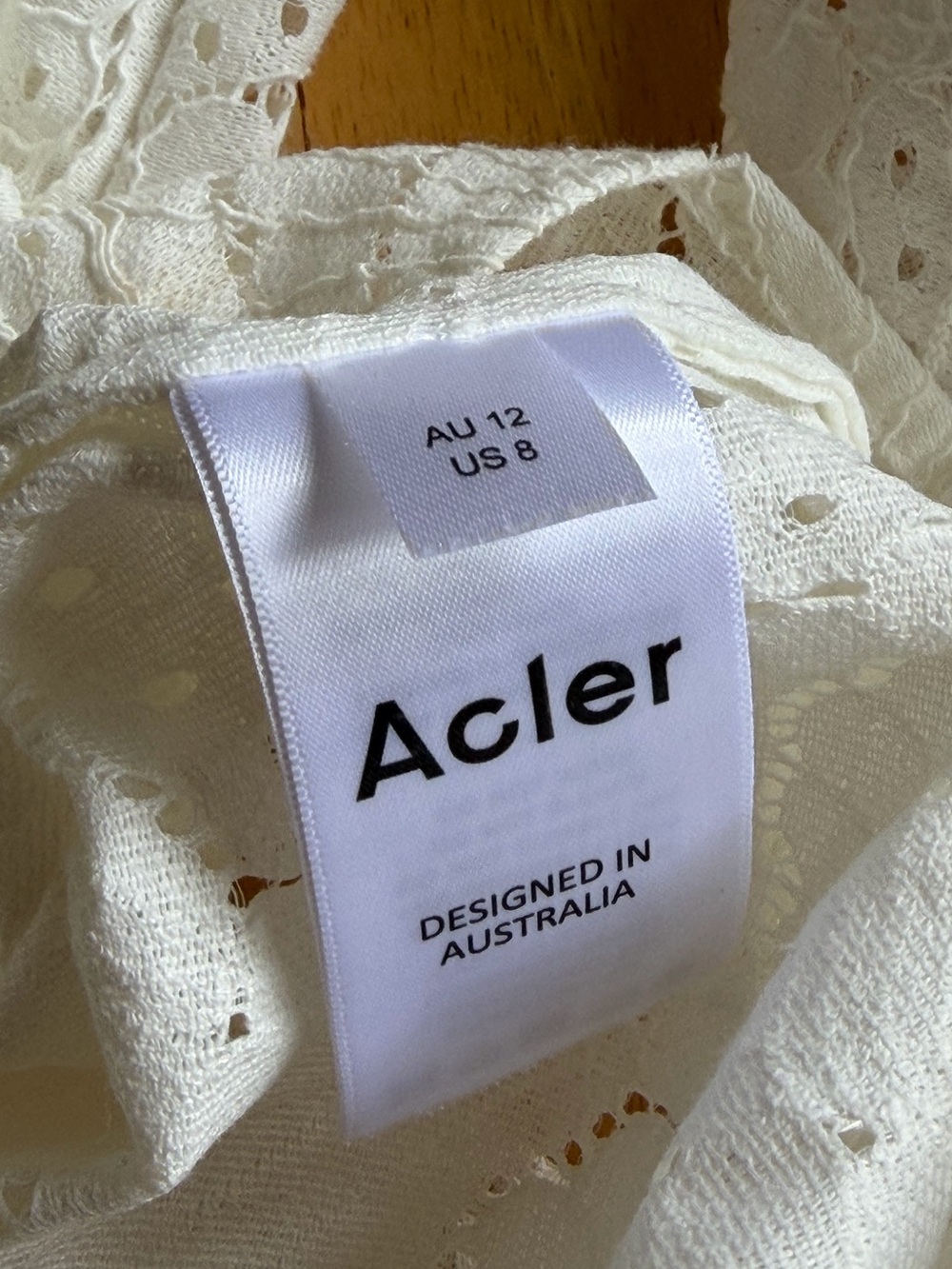 White Lace Acler Cookes Blouse - Picture 9 of 10